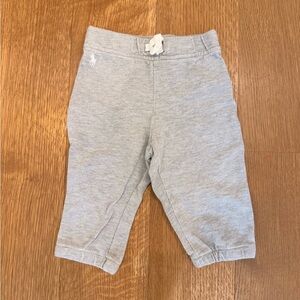 RALPH LAUREN KIDS Gray Baby Boy Cotton Mesh Pants